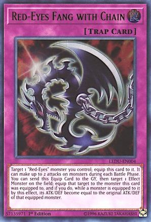 Red-Eyes Fang with Chain (LEDU-EN004) - Legendary Duelists 1st Edition - Premium Yugioh Single from Konami - Just $12.62! Shop now at Game Crave Tournament Store