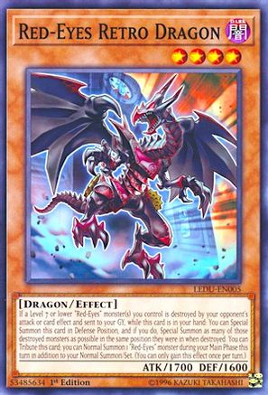 Red-Eyes Retro Dragon (LEDU-EN005) - Legendary Duelists 1st Edition - Premium Yugioh Single from Konami - Just $0.26! Shop now at Game Crave Tournament Store