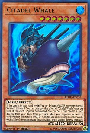 Citadel Whale (LEDU-EN016) - Legendary Duelists 1st Edition - Premium Yugioh Single from Konami - Just $0.44! Shop now at Game Crave Tournament Store
