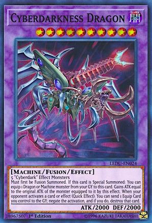 Cyberdarkness Dragon (LEDU-EN024) - Legendary Duelists 1st Edition - Premium Yugioh Single from Konami - Just $2.56! Shop now at Game Crave Tournament Store