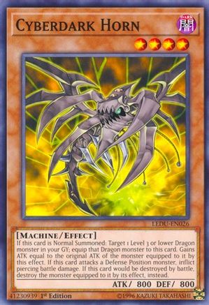 Cyberdark Horn (LEDU-EN026) - Legendary Duelists 1st Edition - Premium Yugioh Single from Konami - Just $0.25! Shop now at Game Crave Tournament Store