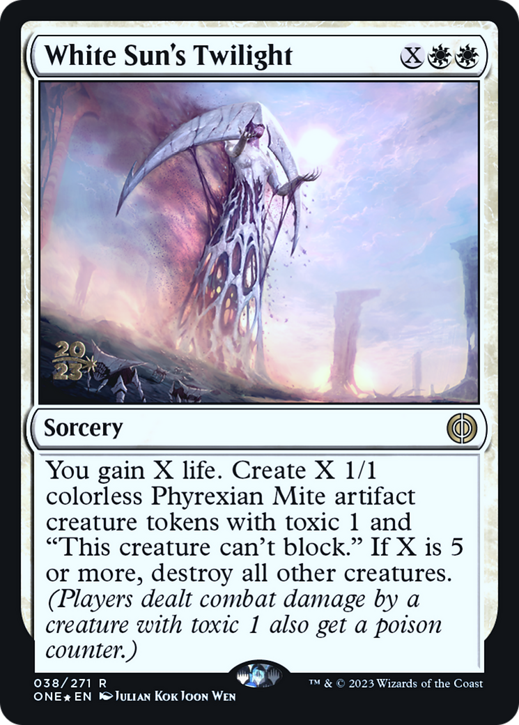 White Sun's Twilight (PONE-38S) - Phyrexia: All Will Be One Promos Foil - Premium MTG Single from Wizards of the Coast - Just $0.64! Shop now at Game Crave Tournament Store