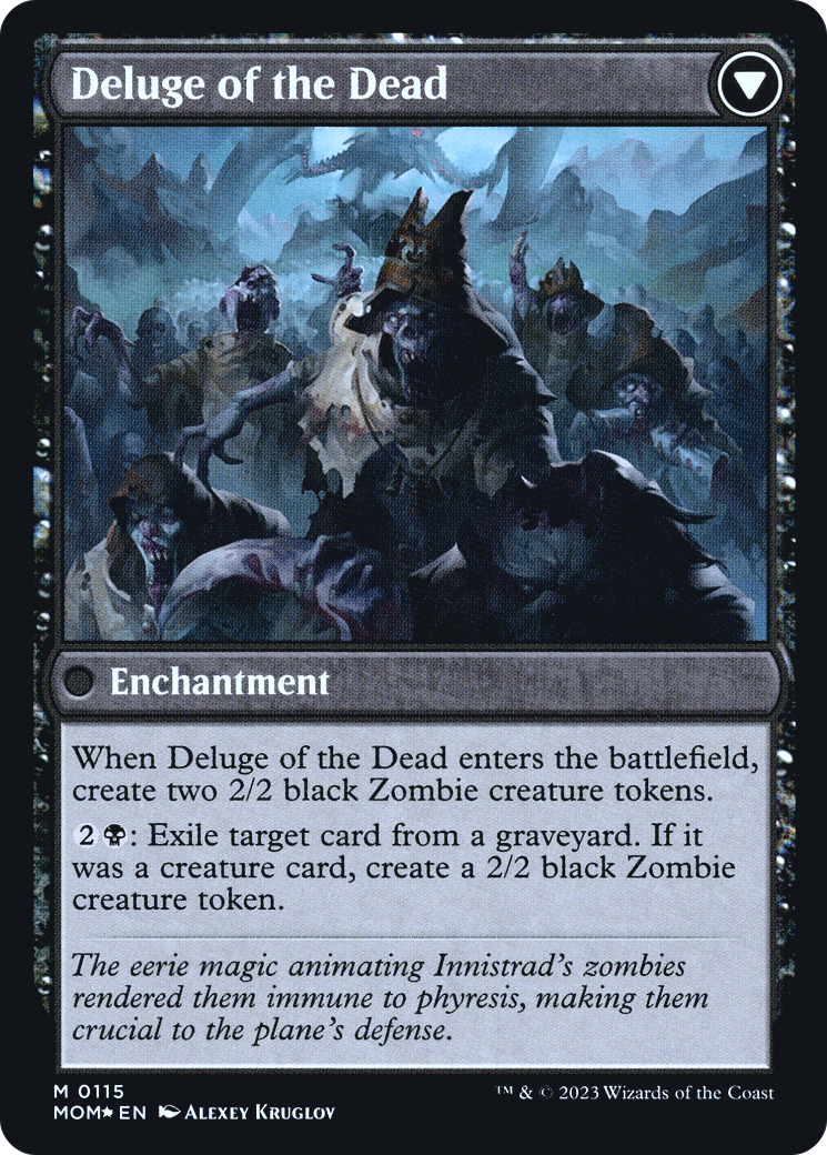 Invasion of Innistrad // Deluge of the Dead (PMOM-115S) - March of the Machine Promos Foil - Premium MTG Single from Wizards of the Coast - Just $0.49! Shop now at Game Crave Tournament Store