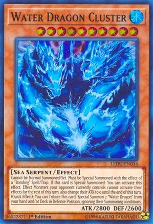 Water Dragon Cluster (LEDU-EN036) - Legendary Duelists 1st Edition - Premium Yugioh Single from Konami - Just $0.48! Shop now at Game Crave Tournament Store