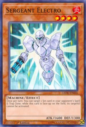 Sergeant Electro (LEDU-EN046) - Legendary Duelists 1st Edition - Premium Yugioh Single from Konami - Just $0.25! Shop now at Game Crave Tournament Store