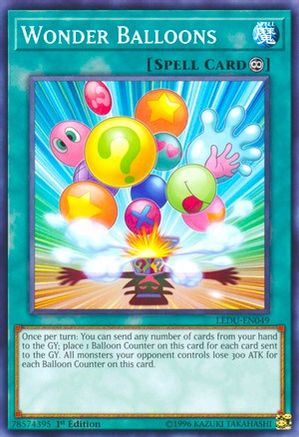 Wonder Balloons (LEDU-EN049) - Legendary Duelists 1st Edition - Premium Yugioh Single from Konami - Just $0.25! Shop now at Game Crave Tournament Store