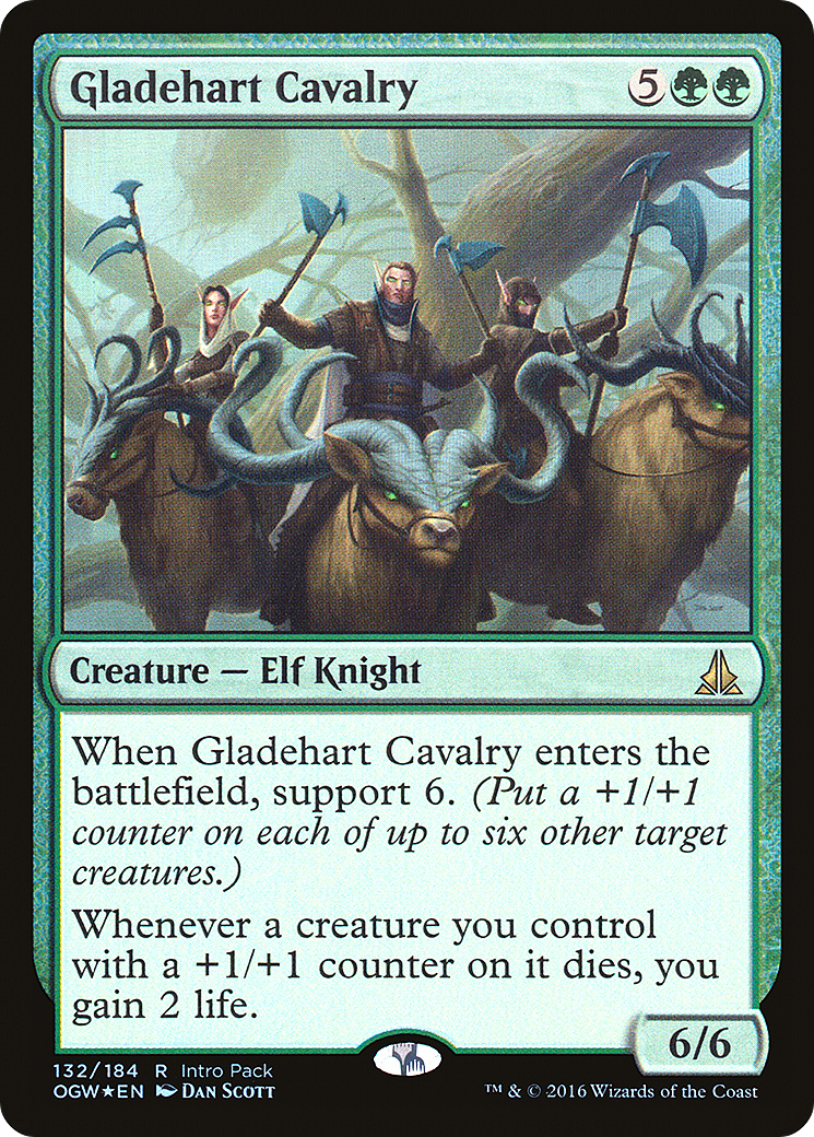 Gladehart Cavalry (POGW-132) - Oath of the Gatewatch Promos Foil - Premium MTG Single from Wizards of the Coast - Just $0.08! Shop now at Game Crave Tournament Store
