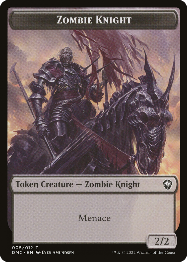 Zombie Knight (TDMC-005) - Dominaria United Commander Tokens - Premium MTG Single from Wizards of the Coast - Just $0! Shop now at Game Crave Tournament Store