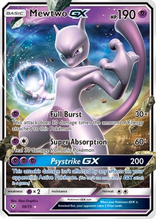 Mewtwo-GX 39/73 - Shining Legends Holofoil - Premium Pokemon Single from Nintendo - Just $3.03! Shop now at Game Crave Tournament Store