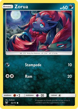 Zorua 52/73 - Shining Legends - Premium Pokemon Single from Nintendo - Just $0.25! Shop now at Game Crave Tournament Store