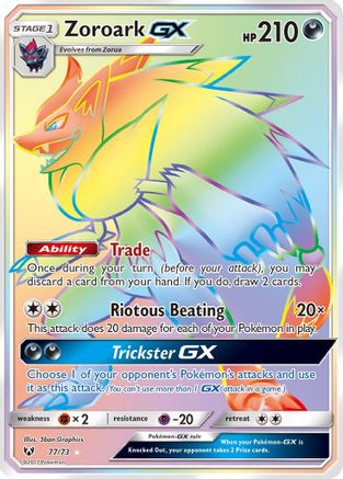 Zoroark-GX 77/73 - Shining Legends Holofoil - Premium Pokemon Single from Nintendo - Just $8.62! Shop now at Game Crave Tournament Store