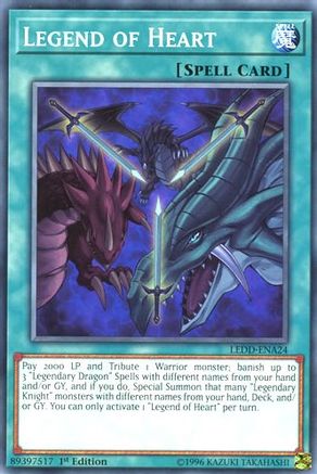 Legend of Heart (LEDD-ENA24) - Legendary Dragon Decks 1st Edition - Premium Yugioh Single from Konami - Just $0.26! Shop now at Game Crave Tournament Store