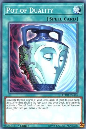 Pot of Duality (LEDD-ENA26) - Legendary Dragon Decks 1st Edition - Premium Yugioh Single from Konami - Just $0.27! Shop now at Game Crave Tournament Store
