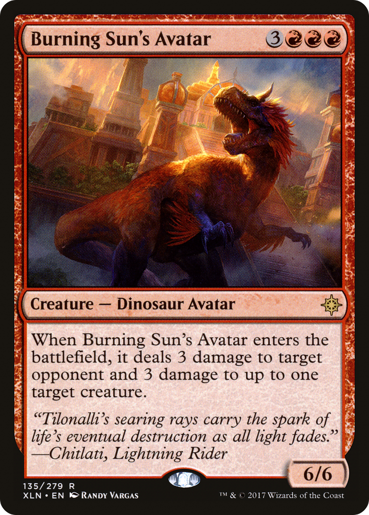 Burning Sun's Avatar (XLN-135) - Ixalan - Premium MTG Single from Wizards of the Coast - Just $0.25! Shop now at Game Crave Tournament Store