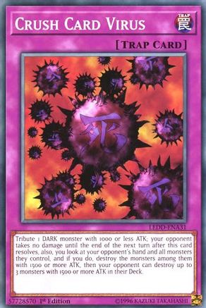 Crush Card Virus (LEDD-ENA31) - Legendary Dragon Decks 1st Edition - Premium Yugioh Single from Konami - Just $0.33! Shop now at Game Crave Tournament Store