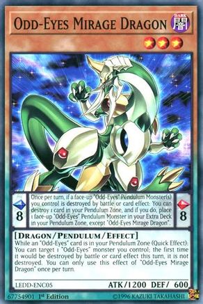 Odd-Eyes Mirage Dragon (LEDD-ENC05) - Legendary Dragon Decks 1st Edition - Premium Yugioh Single from Konami - Just $0.25! Shop now at Game Crave Tournament Store