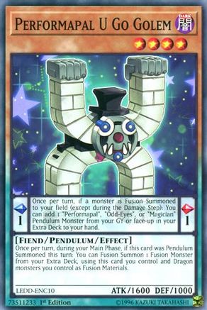 Performapal U Go Golem (LEDD-ENC10) - Legendary Dragon Decks 1st Edition - Premium Yugioh Single from Konami - Just $0.25! Shop now at Game Crave Tournament Store