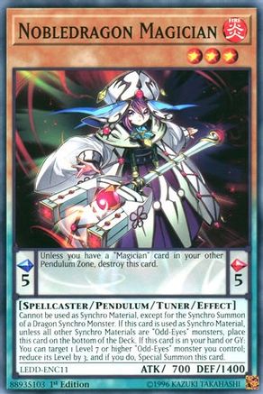 Nobledragon Magician (LEDD-ENC11) - Legendary Dragon Decks 1st Edition - Premium Yugioh Single from Konami - Just $0.25! Shop now at Game Crave Tournament Store