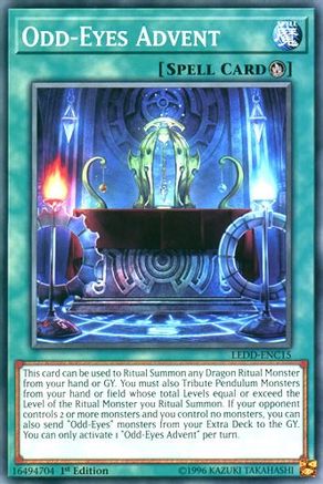 Odd-Eyes Advent (LEDD-ENC15) - Legendary Dragon Decks 1st Edition - Premium Yugioh Single from Konami - Just $0.26! Shop now at Game Crave Tournament Store