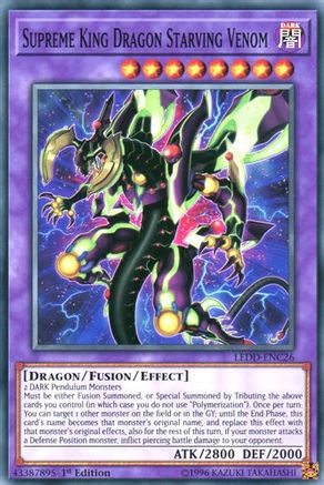 Supreme King Dragon Starving Venom (LEDD-ENC26) - Legendary Dragon Decks 1st Edition - Premium Yugioh Single from Konami - Just $0.11! Shop now at Game Crave Tournament Store
