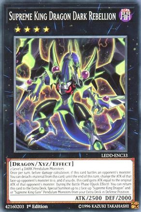 Supreme King Dragon Dark Rebellion (LEDD-ENC33) - Legendary Dragon Decks 1st Edition - Premium Yugioh Single from Konami - Just $0.26! Shop now at Game Crave Tournament Store