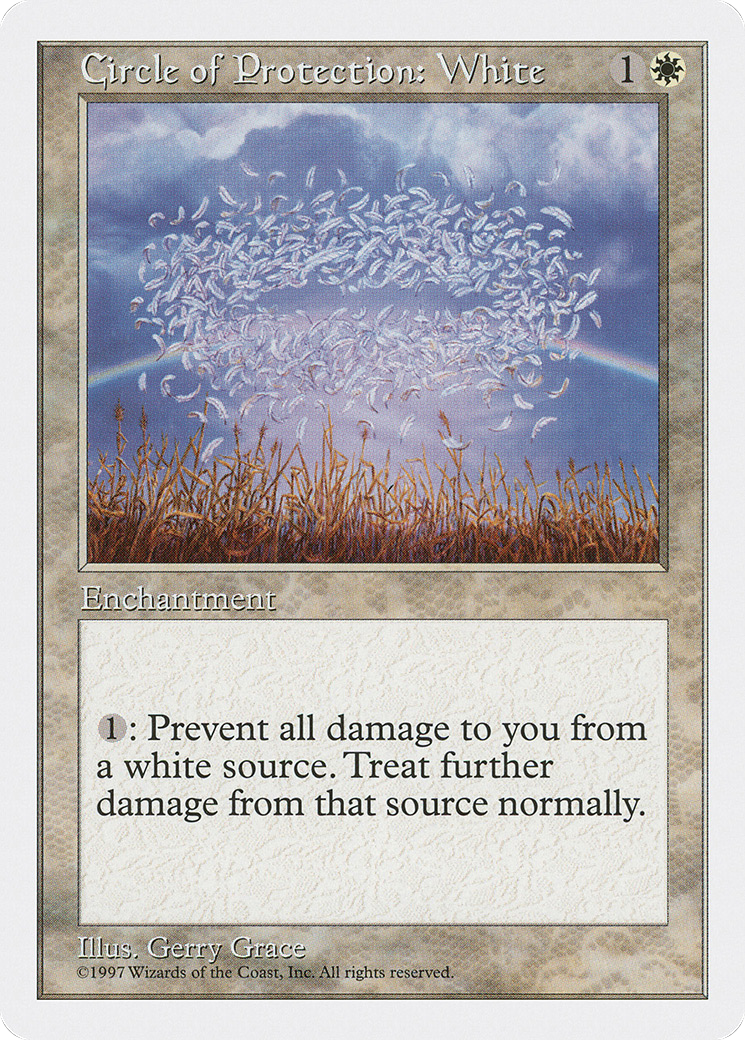 Circle of Protection: White (5ED-021) - Fifth Edition - Premium MTG Single from Wizards of the Coast - Just $0.24! Shop now at Game Crave Tournament Store