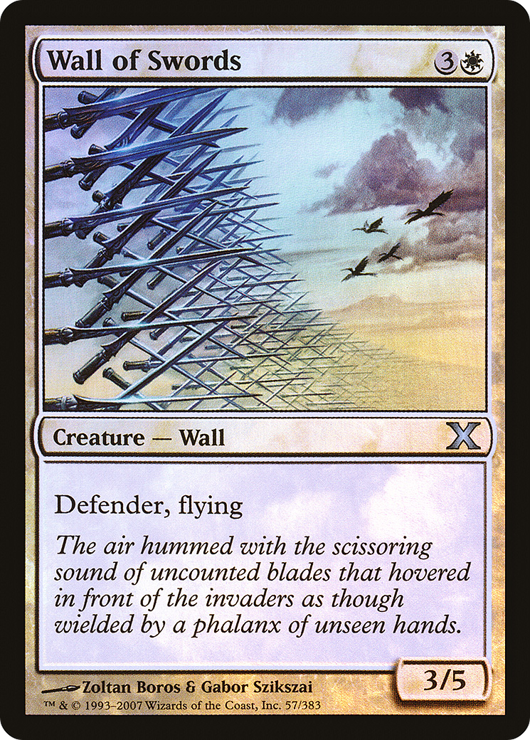 Wall of Swords (10E-57★) - Tenth Edition Foil - Premium MTG Single from Wizards of the Coast - Just $0.15! Shop now at Game Crave Tournament Store