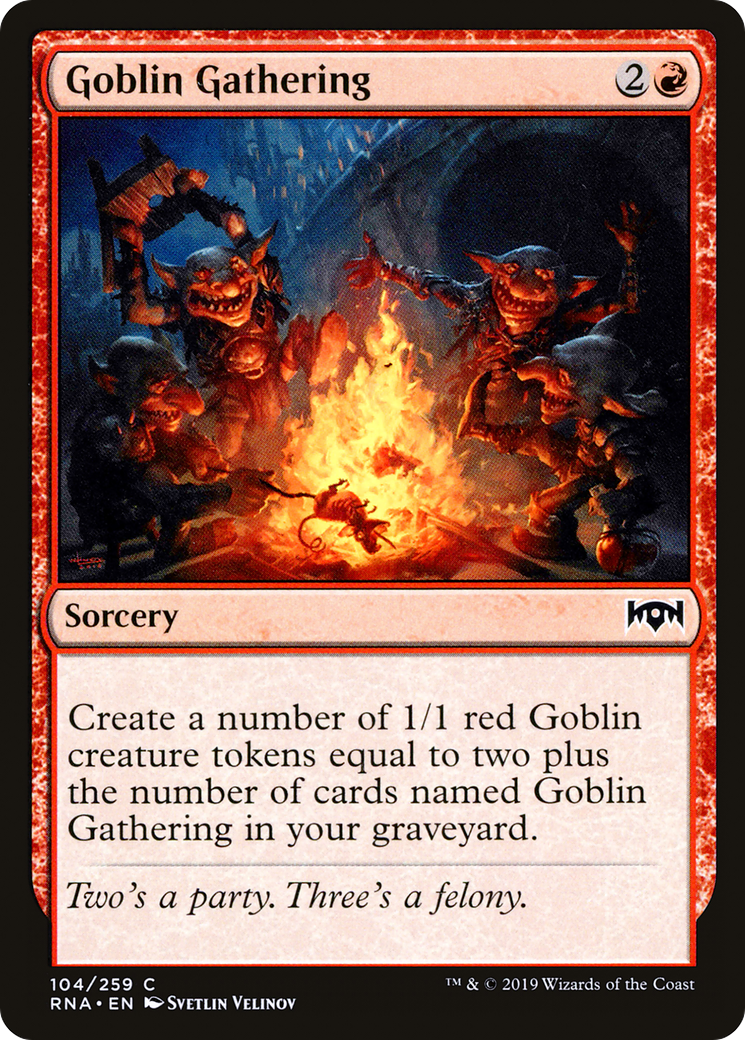 Goblin Gathering (RNA-104) - Ravnica Allegiance Foil - Premium MTG Single from Wizards of the Coast - Just $0.09! Shop now at Game Crave Tournament Store