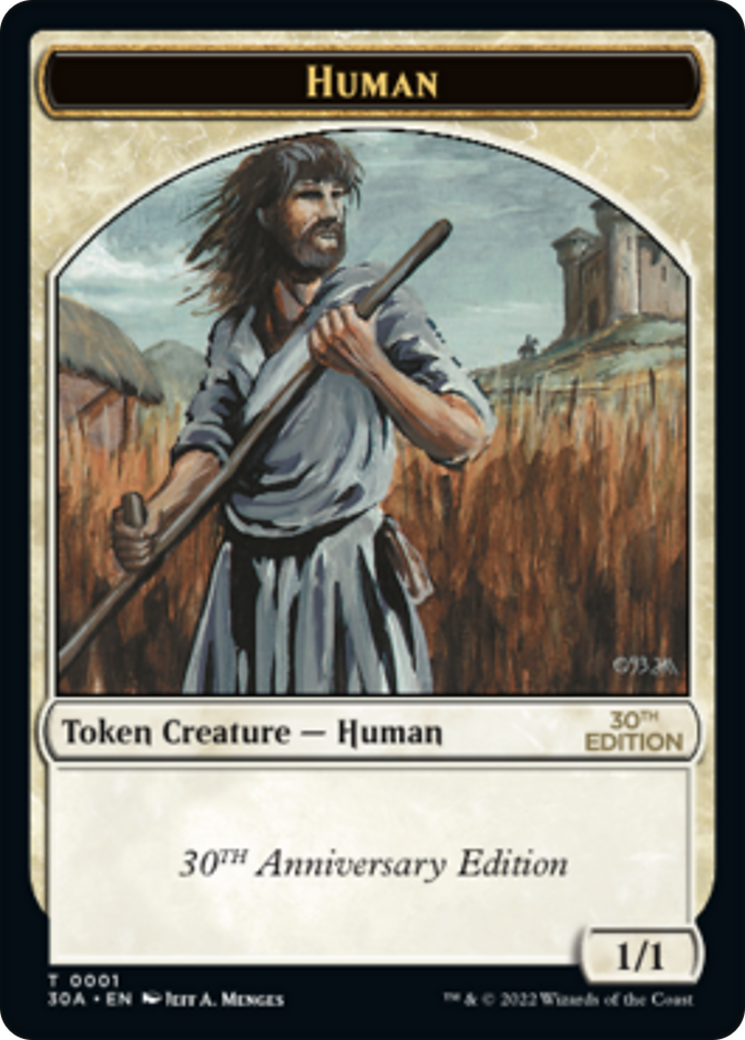 Human (T30A-001) - 30th Anniversary Tokens - Premium MTG Single from Wizards of the Coast - Just $1.78! Shop now at Game Crave Tournament Store