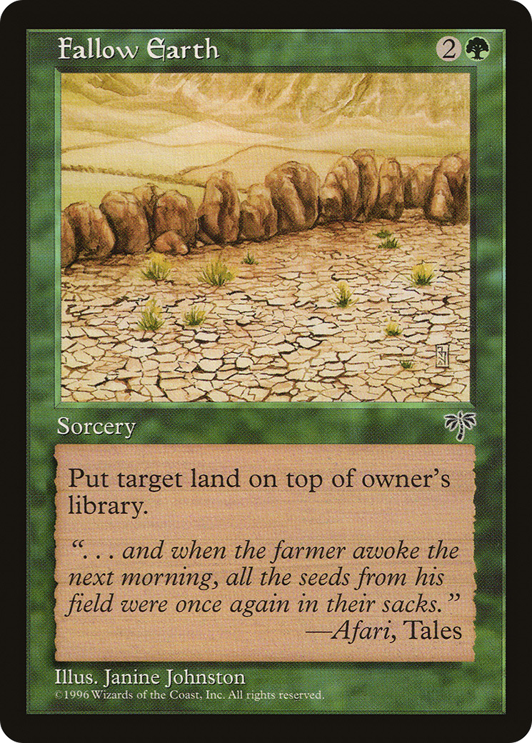 Fallow Earth (MIR-214) - Mirage - Premium MTG Single from Wizards of the Coast - Just $0.08! Shop now at Game Crave Tournament Store