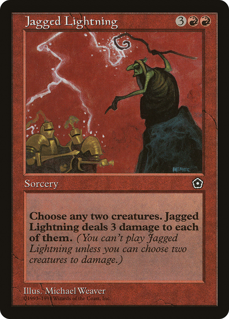 Jagged Lightning (P02-106) - Portal Second Age - Premium MTG Single from Wizards of the Coast - Just $0.08! Shop now at Game Crave Tournament Store