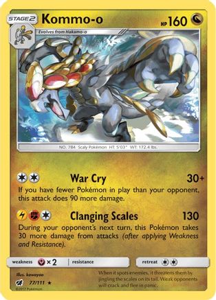 Kommo-o 77/111 - Crimson Invasion Reverse Holofoil - Premium Pokemon Single from Nintendo - Just $0.50! Shop now at Game Crave Tournament Store