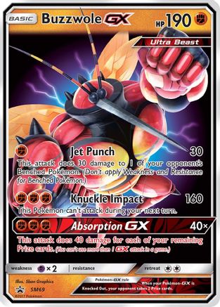 Buzzwole-GX SM69/248 - SM Black Star Promos Holofoil - Premium Pokemon Single from Nintendo - Just $1.60! Shop now at Game Crave Tournament Store