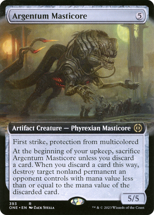 Argentum Masticore (ONE-393) - Phyrexia: All Will Be One: (Extended Art) - Premium MTG Single from Wizards of the Coast - Just $0.08! Shop now at Game Crave Tournament Store
