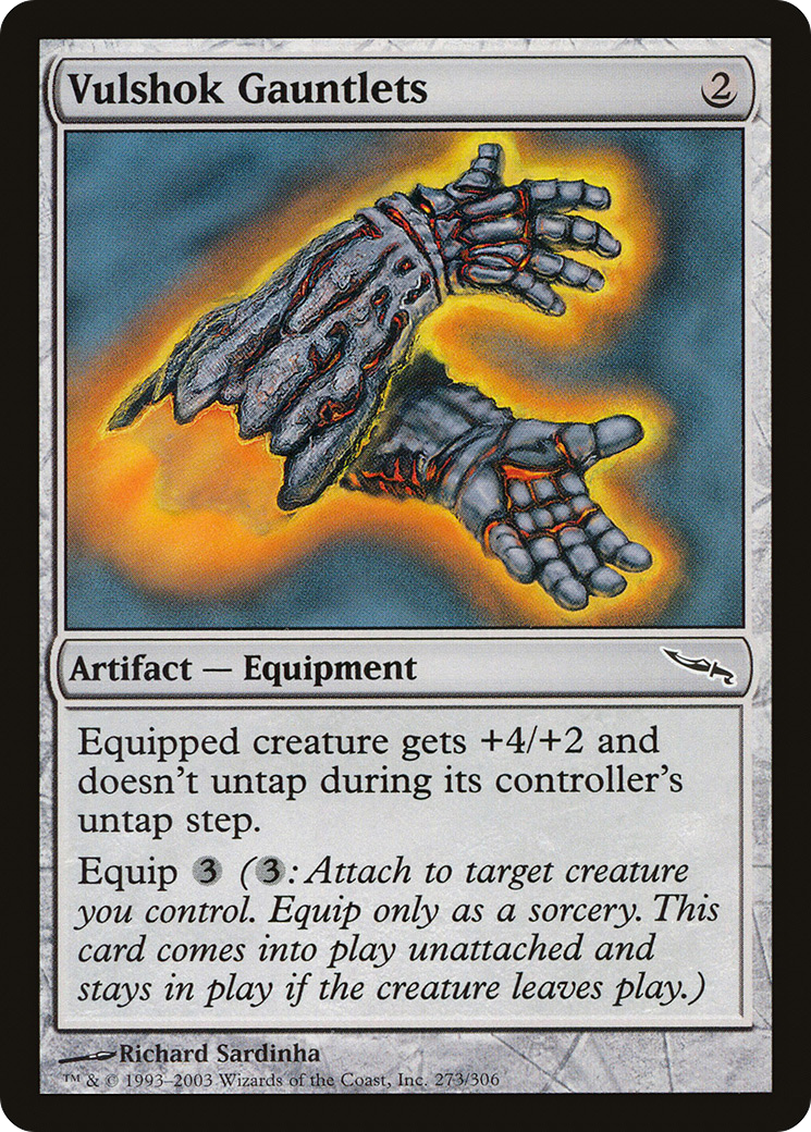 Vulshok Gauntlets (MRD-273) - Mirrodin - Premium MTG Single from Wizards of the Coast - Just $0.08! Shop now at Game Crave Tournament Store