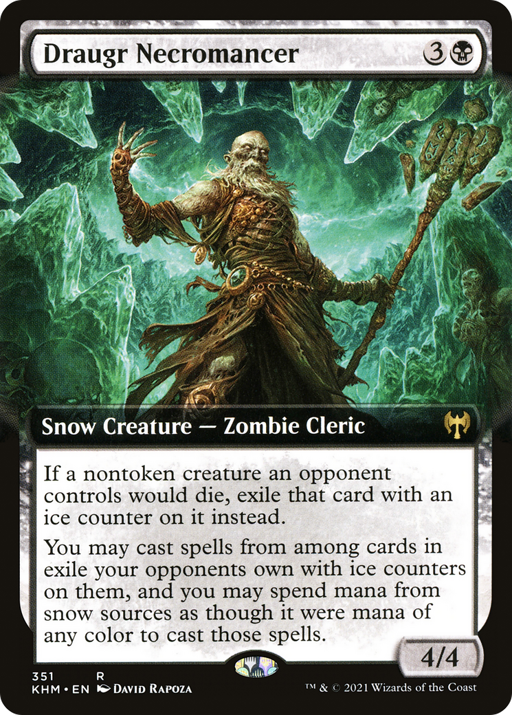 Draugr Necromancer (KHM-351) - Kaldheim: (Extended Art, snow) - Premium MTG Single from Wizards of the Coast - Just $0.10! Shop now at Game Crave Tournament Store
