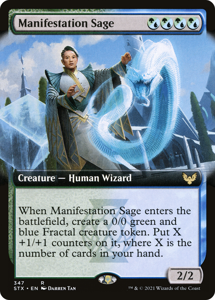 Manifestation Sage (STX-347) - Strixhaven: School of Mages: (Extended Art) Foil - Premium MTG Single from Wizards of the Coast - Just $0.08! Shop now at Game Crave Tournament Store