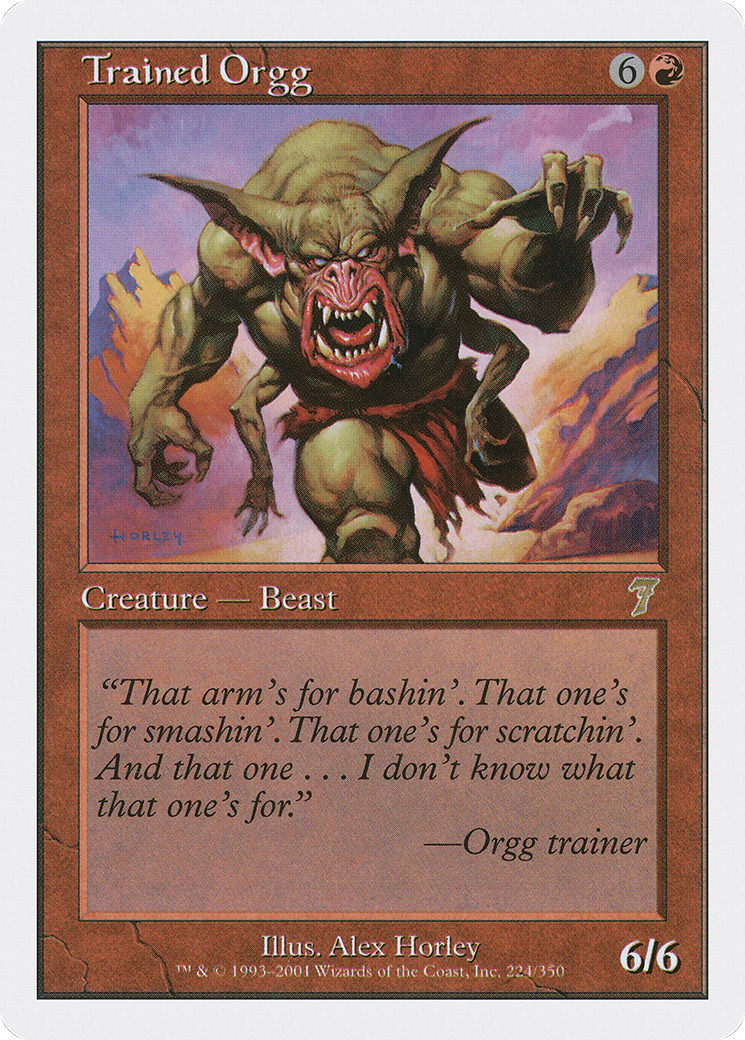 Trained Orgg (7ED-224) - Seventh Edition - Premium MTG Single from Wizards of the Coast - Just $0.25! Shop now at Game Crave Tournament Store