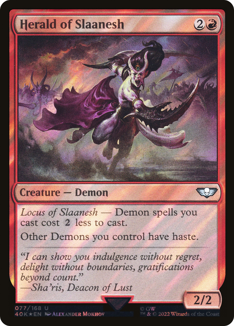 Herald of Slaanesh (40K-77★) - Warhammer 40,000 Commander Foil - Premium MTG Single from Wizards of the Coast - Just $2.39! Shop now at Game Crave Tournament Store