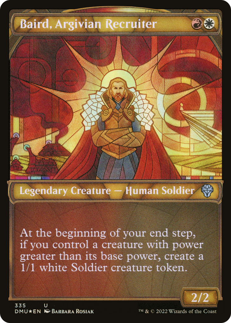 Baird, Argivian Recruiter (DMU-335) - Dominaria United: (Showcase) Foil - Premium MTG Single from Wizards of the Coast - Just $0.08! Shop now at Game Crave Tournament Store