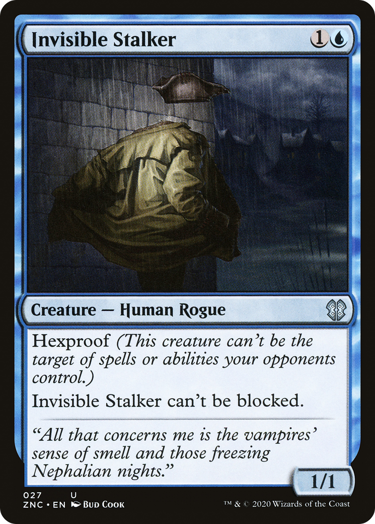 Invisible Stalker (ZNC-027) - Zendikar Rising Commander - Premium MTG Single from Wizards of the Coast - Just $3.22! Shop now at Game Crave Tournament Store