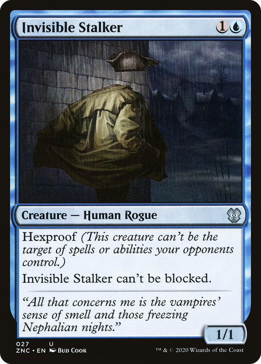 Invisible Stalker (ZNC-027) - Zendikar Rising Commander - Premium MTG Single from Wizards of the Coast - Just $3.22! Shop now at Game Crave Tournament Store