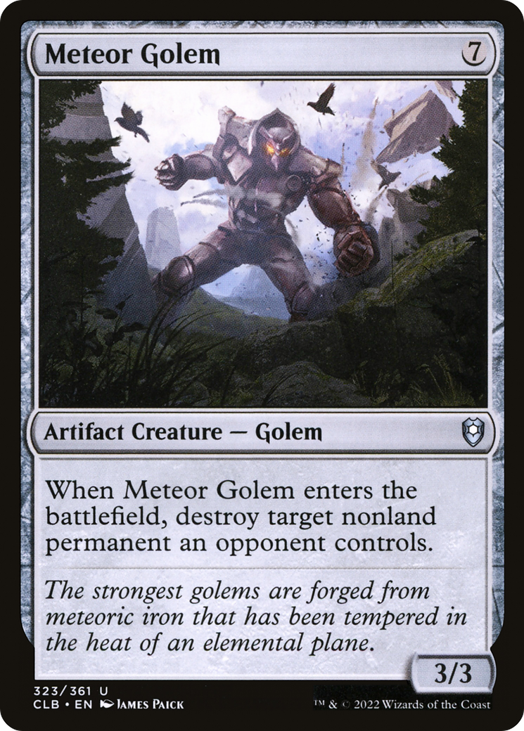 Meteor Golem (CLB-323) - Commander Legends: Battle for Baldur's Gate Foil - Premium MTG Single from Wizards of the Coast - Just $0.08! Shop now at Game Crave Tournament Store