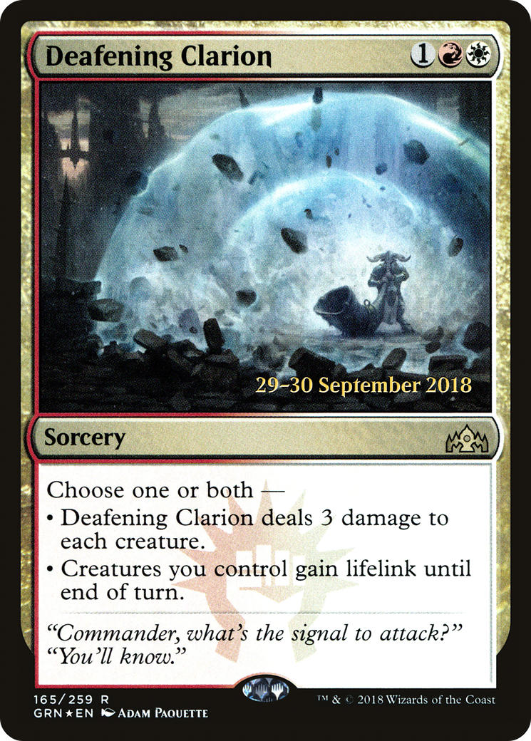 Deafening Clarion (PGRN-165S) - Guilds of Ravnica Promos Foil - Premium MTG Single from Wizards of the Coast - Just $0.25! Shop now at Game Crave Tournament Store