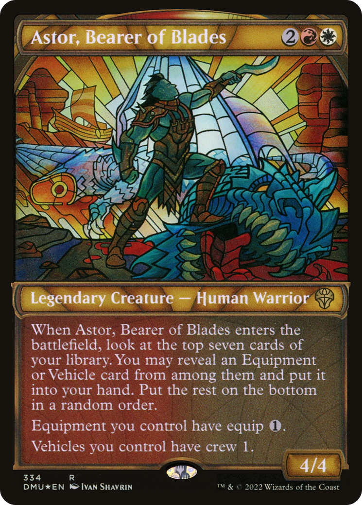 Astor, Bearer of Blades (DMU-334) - Dominaria United: (Showcase) Foil - Premium MTG Single from Wizards of the Coast - Just $0.20! Shop now at Game Crave Tournament Store