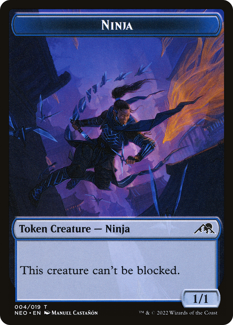 Ninja (TNEO-004) - Kamigawa: Neon Dynasty Tokens Foil - Premium MTG Single from Wizards of the Coast - Just $7.98! Shop now at Game Crave Tournament Store