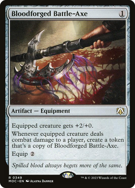 Bloodforged Battle-Axe (MOC-349) - March of the Machine Commander - Premium MTG Single from Wizards of the Coast - Just $0.19! Shop now at Game Crave Tournament Store