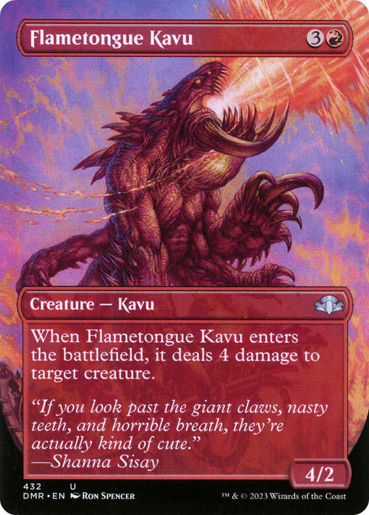 Flametongue Kavu (DMR-432) - Dominaria Remastered (Borderless) - Premium MTG Single from Wizards of the Coast - Just $0.08! Shop now at Game Crave Tournament Store