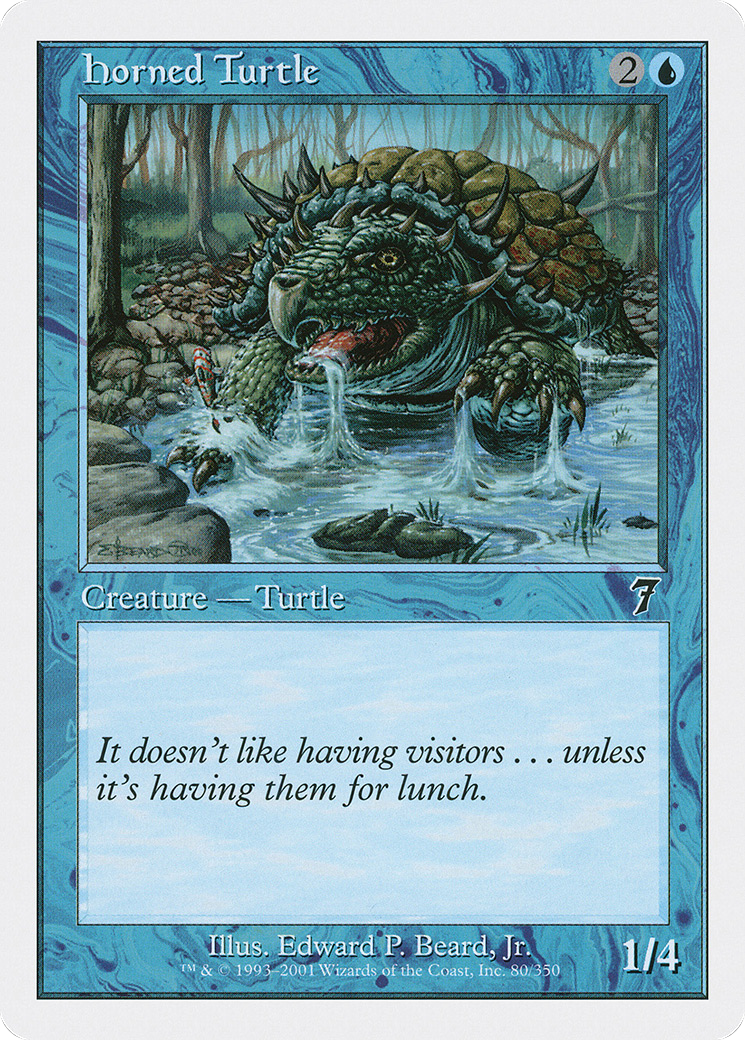 Horned Turtle (7ED-080) - Seventh Edition - Premium MTG Single from Wizards of the Coast - Just $0.21! Shop now at Game Crave Tournament Store