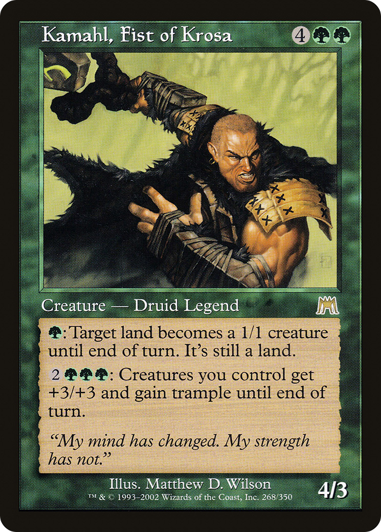 Kamahl, Fist of Krosa (ONS-268) - Onslaught Foil - Premium MTG Single from Wizards of the Coast - Just $34.94! Shop now at Game Crave Tournament Store